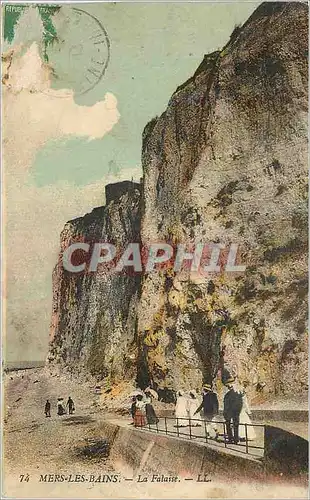 Cartes postales Mers les bains la falaise