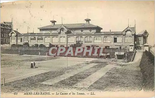 Cartes postales Mers les bains le casino et les tennis