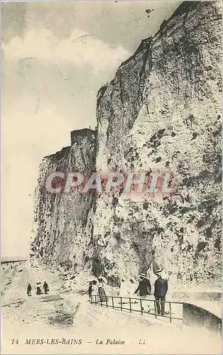 Cartes postales Mers les bains la falaise