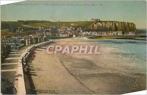 Cartes postales Mers les bains vue generale prise de la falaise