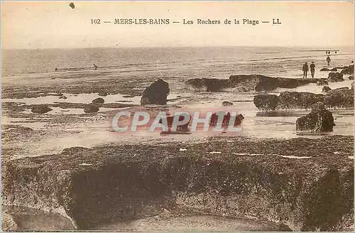 Cartes postales Mers les bains les rochers de la plage