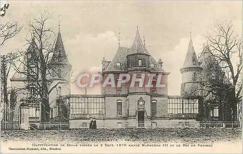 Cartes postales Capitulation de Sedan Glaire et Villette Ch�teau de Bellevue