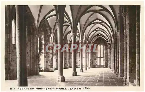 Ansichtskarte AK Abbaye du mont st michel salle des hotes