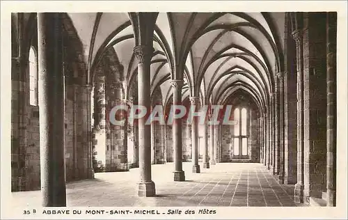 Cartes postales Abbaye du mont st michel salle des hotes