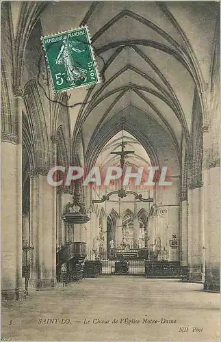 Cartes postales Saint lo le choeur de l eglise notre dame