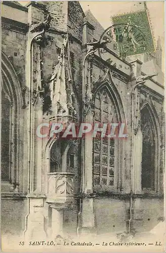 Cartes postales Saint lo la cathedrale la chaine exterieure