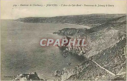 Cartes postales Environs de cherbourg jobourg l anse du cul rond panorama de jobourg a goury