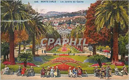 Cartes postales Monte carlo les jardins du casino