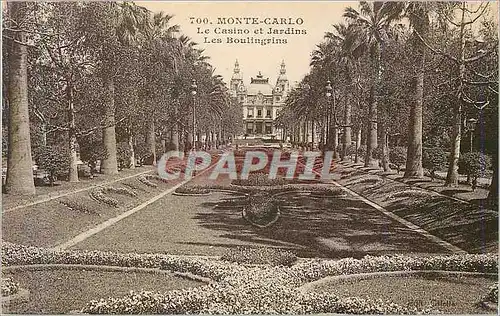 Cartes postales Monte carlo le casino et jardins les boulingrins