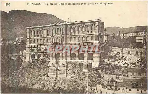 Cartes postales Monaco le musee oceanographique(vue prise en aeroplane)