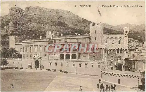Cartes postales Monaco le palais du prince et la tete de chien