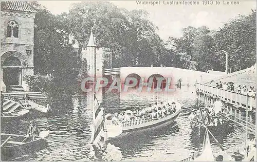 Cartes postales Waterspel lustrumieesten 1910 te leiden