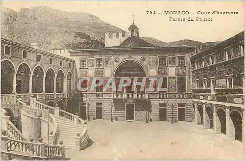 Cartes postales Monaco cour d honneur palais du prince