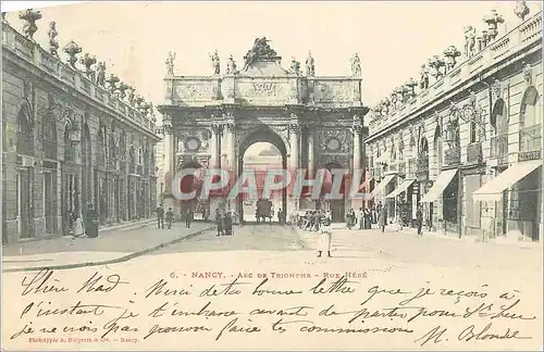 Ansichtskarte AK Nancy arc de triomphe rue here (carte 1900)