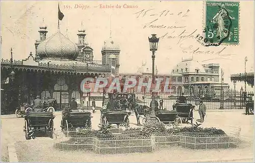 Cartes postales Dieppe entree du casino