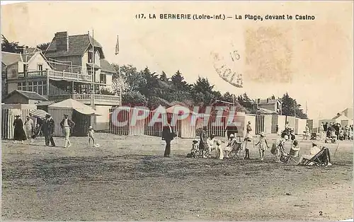 Cartes postales La bernerie(loire inf) la plage devant le casino