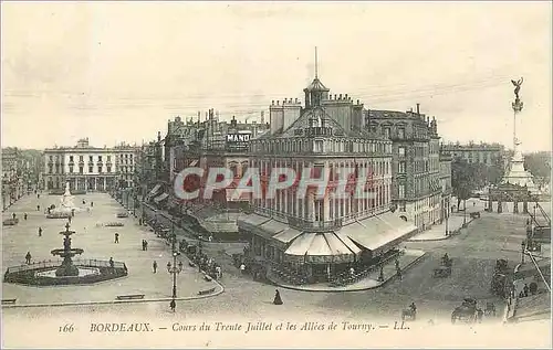 Ansichtskarte AK Bordeaux cours du trente juillet et les allees de tourny