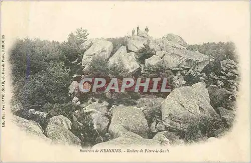 Ansichtskarte AK Environs de nemours rochers de pierre le sault  (carte 1900)