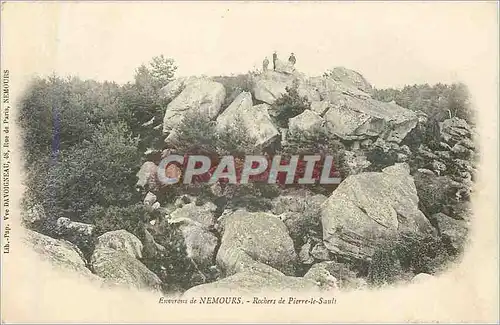 Cartes postales Environs de nemours rochers de pierre le sault  (carte 1900)
