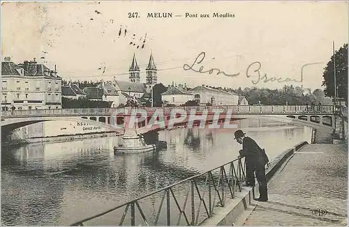 Ansichtskarte AK Melun pont aux moulins