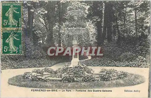 Ansichtskarte AK Ferrieres en brie le parc fontaine des quatre saisons