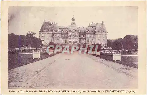 Ansichtskarte AK Environs de blandy les tours (s et m) chateau de vaux le vicompte (facade)