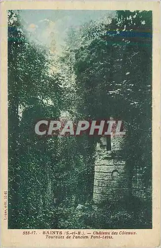 Cartes postales Saintes (s et m) chateau des coteaux tourelles de l ancien pont levis