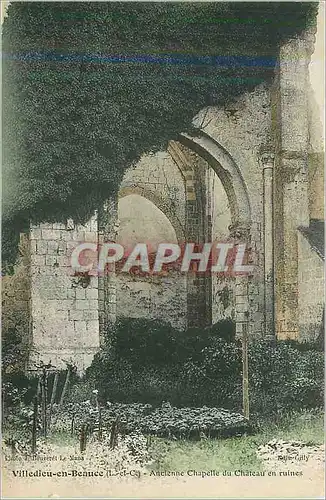 Cartes postales Villedieu en beauce (l et c) ancienne du chateau en ruines
