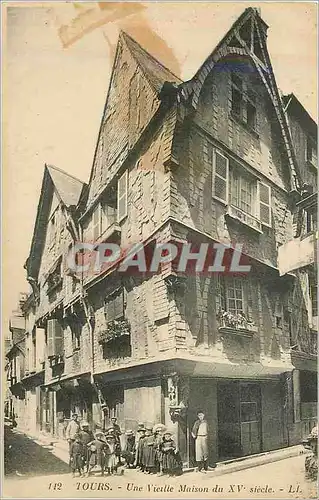 Cartes postales Tours une vieille maison du xv siecle Enfants