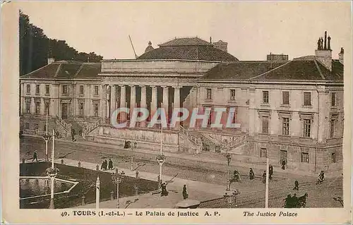 Cartes postales Tours (i et l) le palais de justice