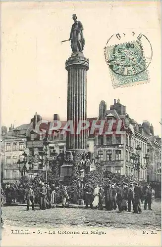 Cartes postales Lille la colonne du siege
