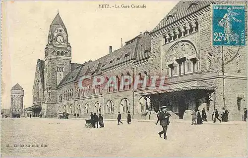 Cartes postales Metz la gare centrale