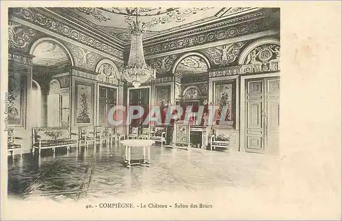 Cartes postales Compiegne le chateau salon des fleurs