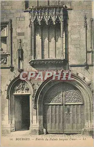 Cartes postales Bourges entree du palais jacques coeur