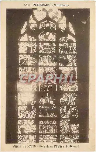 Ansichtskarte AK Ploermel (morbihan) vitrail du xvii siecle dans l eglise st armel