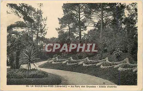 Cartes postales La baule les pins (loire inf) au parc des dryades allees d entree
