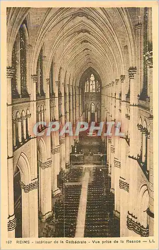 Ansichtskarte AK Reims interieur de la cathedrale vue prise de la rosace