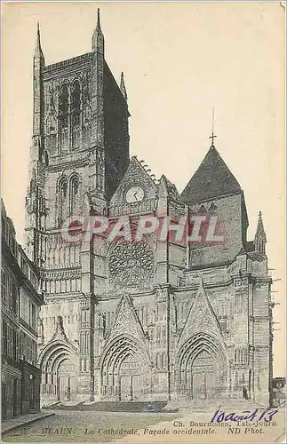 Cartes postales Meaux la cathedrale facade occidentale