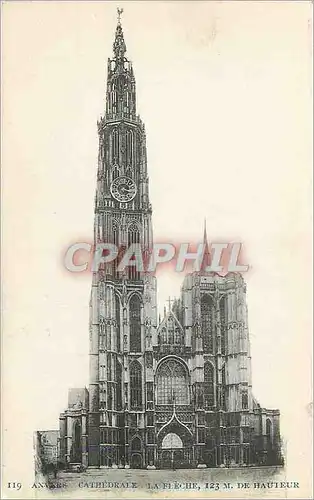 Cartes postales Angers cathedrale la fleche 123 m de hauteur