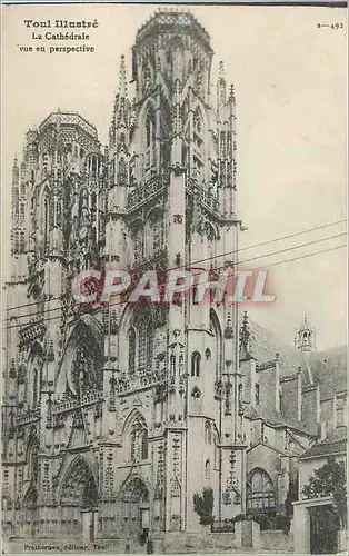 Ansichtskarte AK Toul illustre la cathedrale vue en perspective