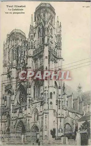 Cartes postales Toul illustre la cathedrale vue en perspective
