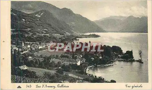 Cartes postales Lac d annecy talloires vue generale