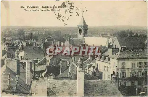 Cartes postales Bourges l eglise notre dame vue prise des nouvelles galeries