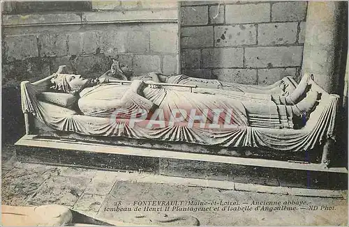 Cartes postales Fontevrault (maine et loire) ancienne abbaye tombeau de henri ii plantageuet et d isabelle d ang