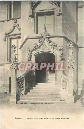 Cartes postales Beauvais palais de justice details du grand escalier