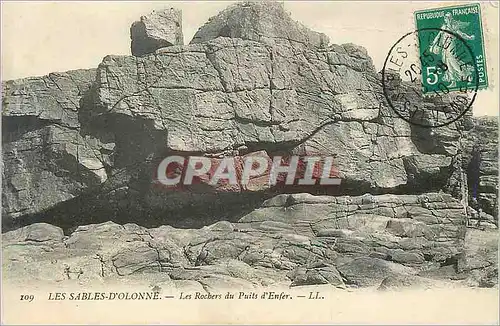 Cartes postales Les sables d olonne les rochers du puits d enfer