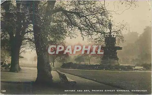 Cartes postales moderne Nature and arts princes street gardens edinburgh