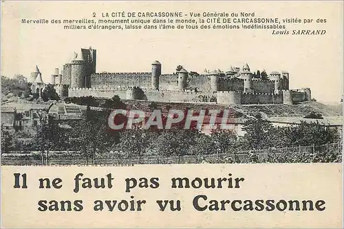 Ansichtskarte AK La cite de carcassonne vue generale du nord