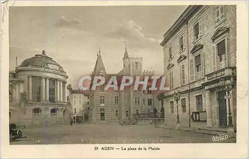 Cartes postales Agen la place de la mairie