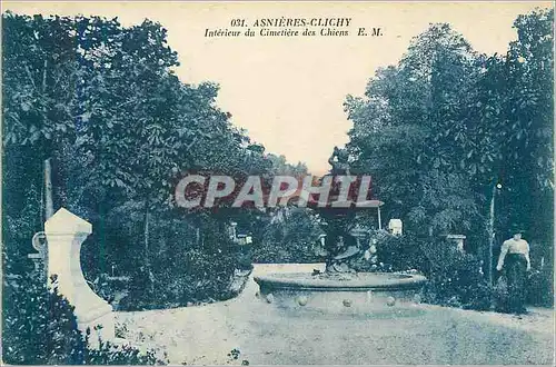 Cartes postales Asnieres clichy interieur du cimetiere des chiens